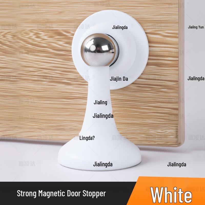 Silent Magnetic Door Stopper: Plastic Steel Hole-Free Anti-Collision Suction Cup for Bathroom Doors