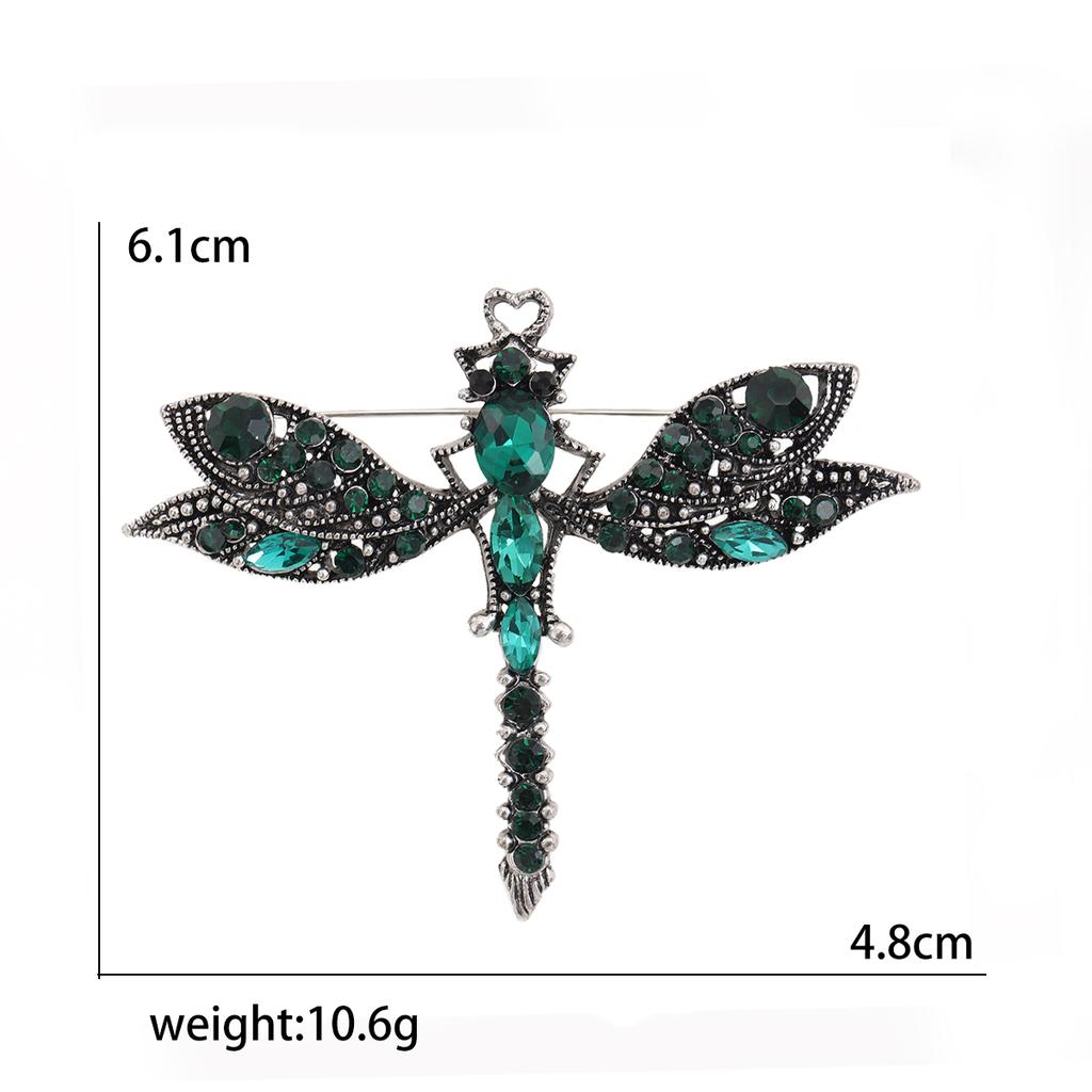 Vintage Rhinestone Dragonfly Brooches for Women Unisex Insect Pins Event Party New Gifts Backpack Decoration Clothes Accessories