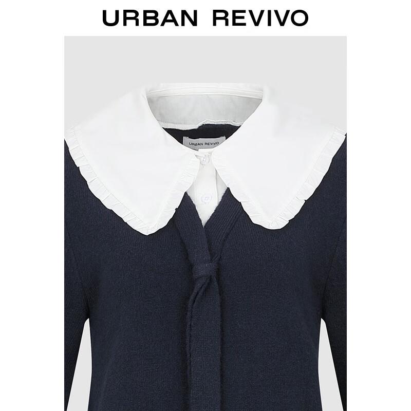 UR Women's College Style Faux Two-Piece Knit Mini Dress