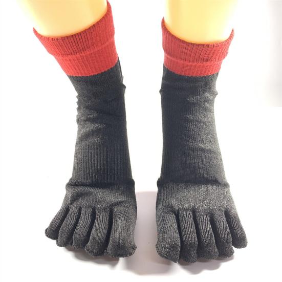 2 pary skarpet do uziemiania na boso, na zewnątrz, na plażę, na kemping, na wędrówki, na wspinaczkę, z pięcioma palcami