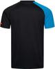 Donic Table Tennis Uniform Table Tennis Size GL145 Shirt, Peak, J.T.T.A (Japan Association) Approved, Unisex, Black/Cyan (ABCL), M,