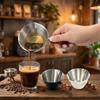 304 Stainless Steel Espresso Measuring Cup Double Spouts Coffee Extraction Cup  Coffee Catch