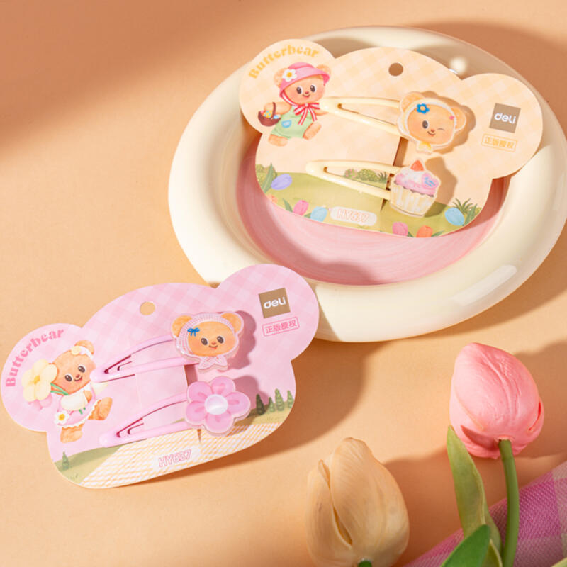 Butter Bear Cute Mini Snap Hairpin for Girls