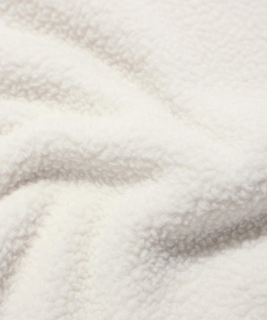 YOUHEE Boucle Half Neck Zip-Up Sweatshirts Ivory