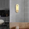 Nordic Copper Marble Wall Lamp: Postmodern Round Design for Bedroom, Living Room, Office, Hotel or Lobby.