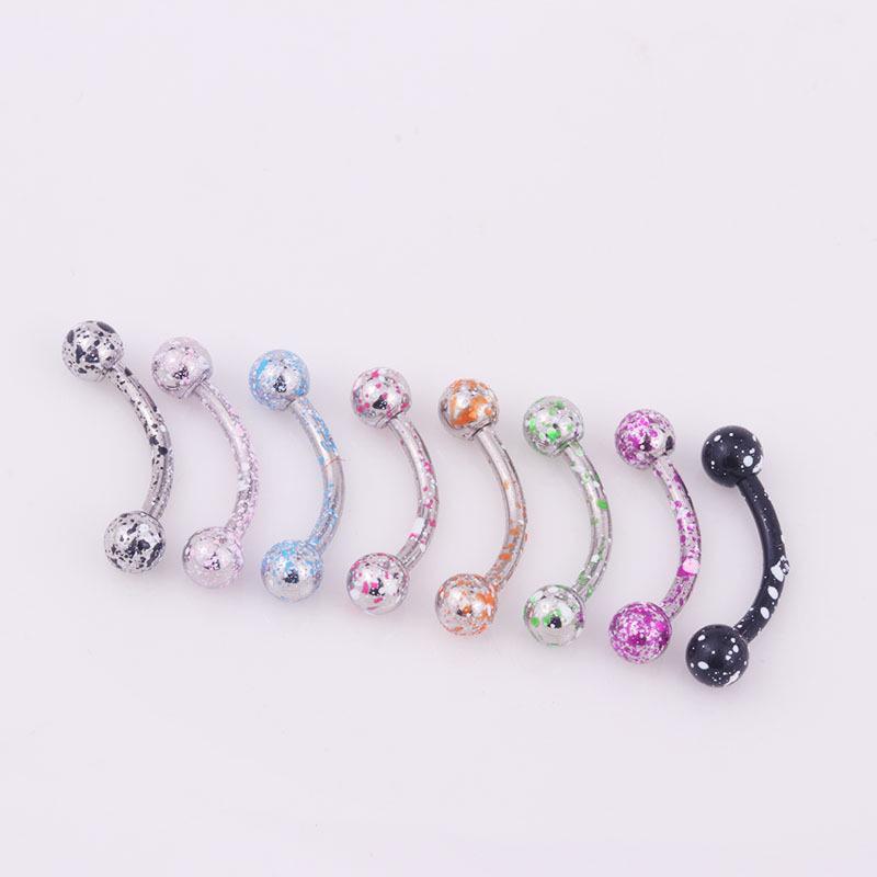 8-Farben Kugel Augenbrauen Schmuck - Edelstahl Piercing Ring