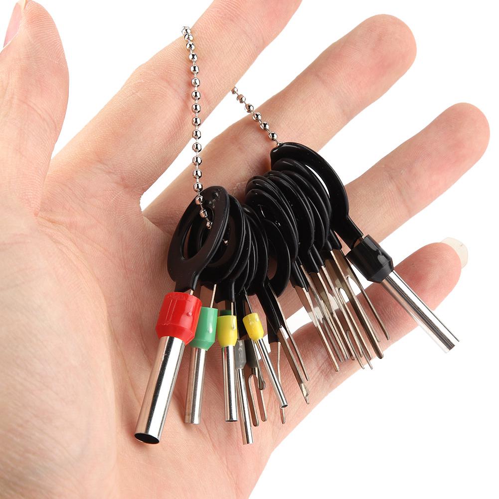 Terminal Relse Tool Wire Terminal Removal Tool Connector Pin Extractor 18Pcs Car Wire Harness Plug Kit with Premium Metal Construction for Quick Car R