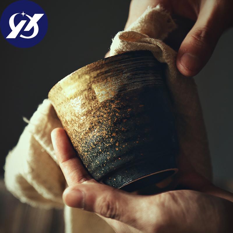 Japanese Ceramic Retro Hand-painted Teacup Household Stoneware Water Mug Office Restaurant Drinkware