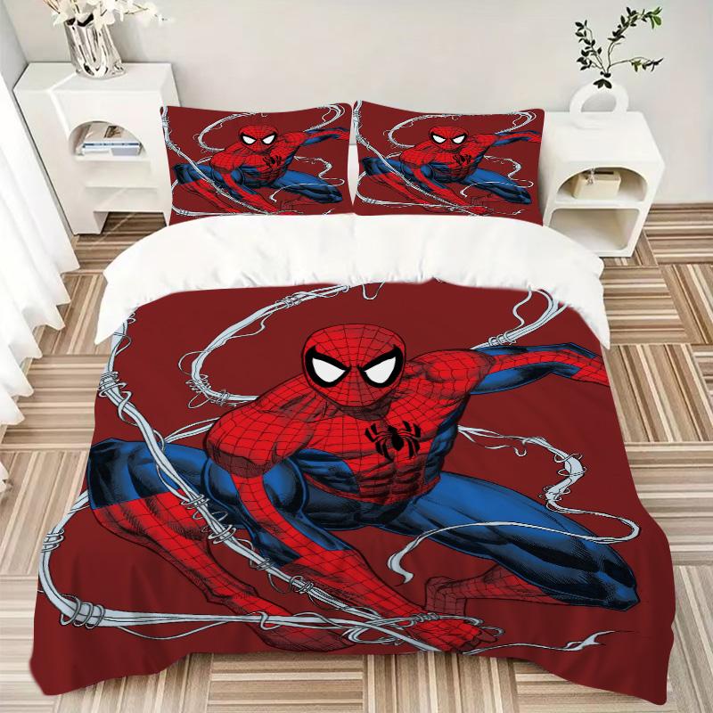 Spiderman Wonder Print 3Pcs Bedding Setduvet Cover With 2 Bedropillowcase Home Birthday Gift