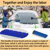 27" Snow Brush & Ice Scraper For Car Windshield, Detachable Snow Scrapers With Foam Grip For Cars, Trucks, SUVs