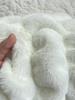 Unisex White Snood Scarf: Luxurious Imitation Rabbit Fur, Soft, Warm, and Versatile for Winter