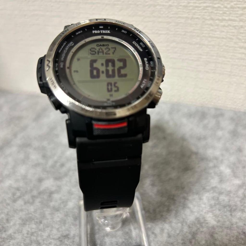 Used Casio Pro Trek PRW-35-1AJF Triple Sensor Radio Solar PROTREK PRW-35-1JF