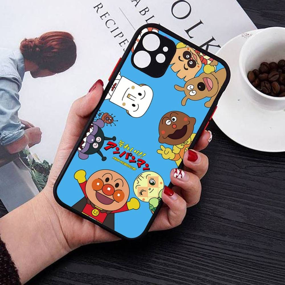 Cartoon Cute Fashion A-anpanmanes Matte Transparent Phone Cover For IPhone Case 16 15 14 13 12 11 Pro Max X XS Max Plus