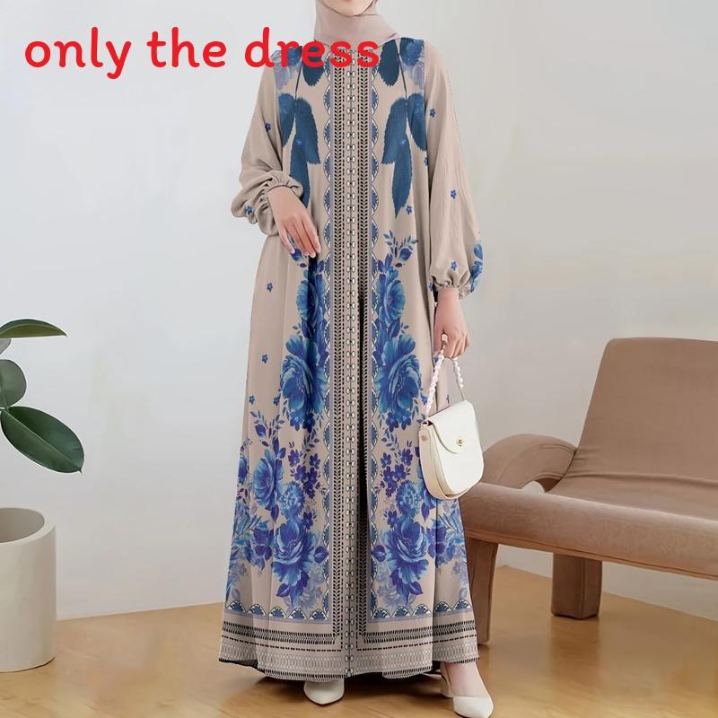 Ethnic Style Long Dress With Relief Flower Embroidery For Party And Casual Wear