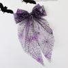Bronzing Transparent Halloween Bow Hair Clip Mesh Tassel Halloween Hairpin  Festival Daily Wear