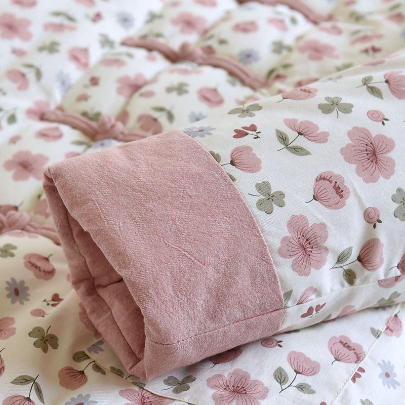 Mamas Vintage Verdickte Baumwolljacke Handgemachter Floraler Wintermantel Warme Baumwollwattierte Oberbekleidung