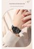 Sanda Women's Fashionable Leather & Silicone Strap Quartz Watch with Luminous Stopwatch