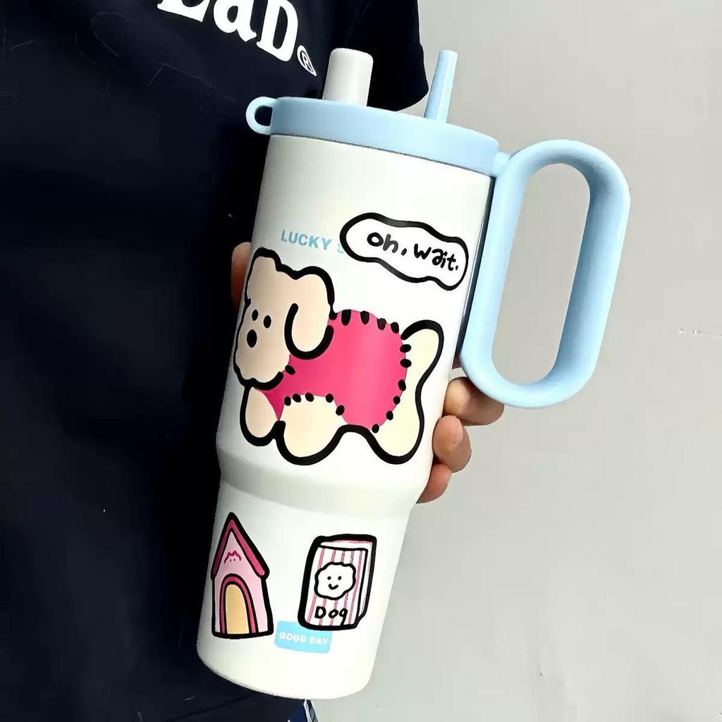 High-Capacity 316 Stainless Steel Insulated Cup with Straw