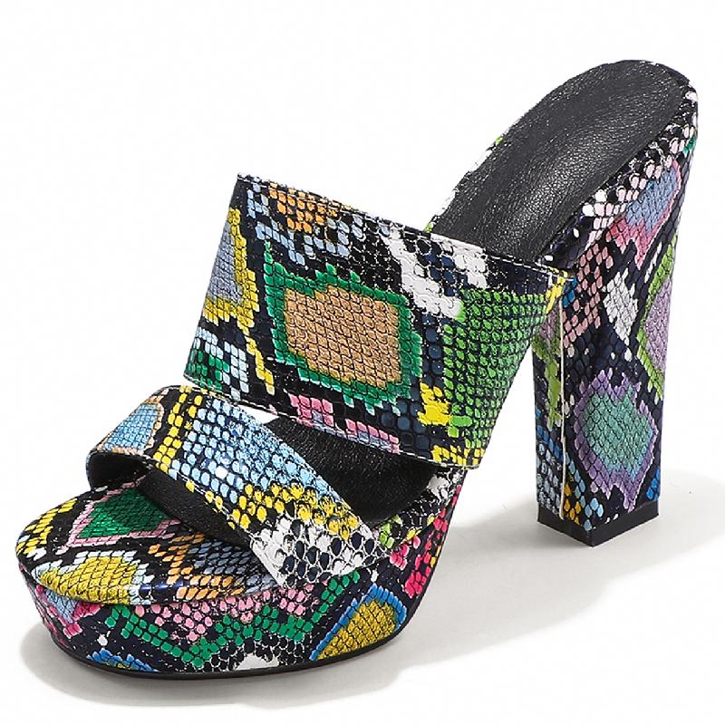 

Толстый высокий каблук женские тапочки платформа летние мюли обувь женские сандалии сексуальные золотые серебряные туфли для вечеринки большой размер 43 39