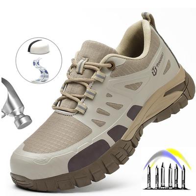 Schutzarbeitssicherheitsschuhe Anti-Smash Atmungsaktive Arbeitsschuhe Stahlkappe Unzerstörbare Schuhe Männliche Schutzschuhe