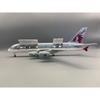 Qatar A380 Double-Door Model with Lights & Wheels - Realistic Static Aviation Ornament
