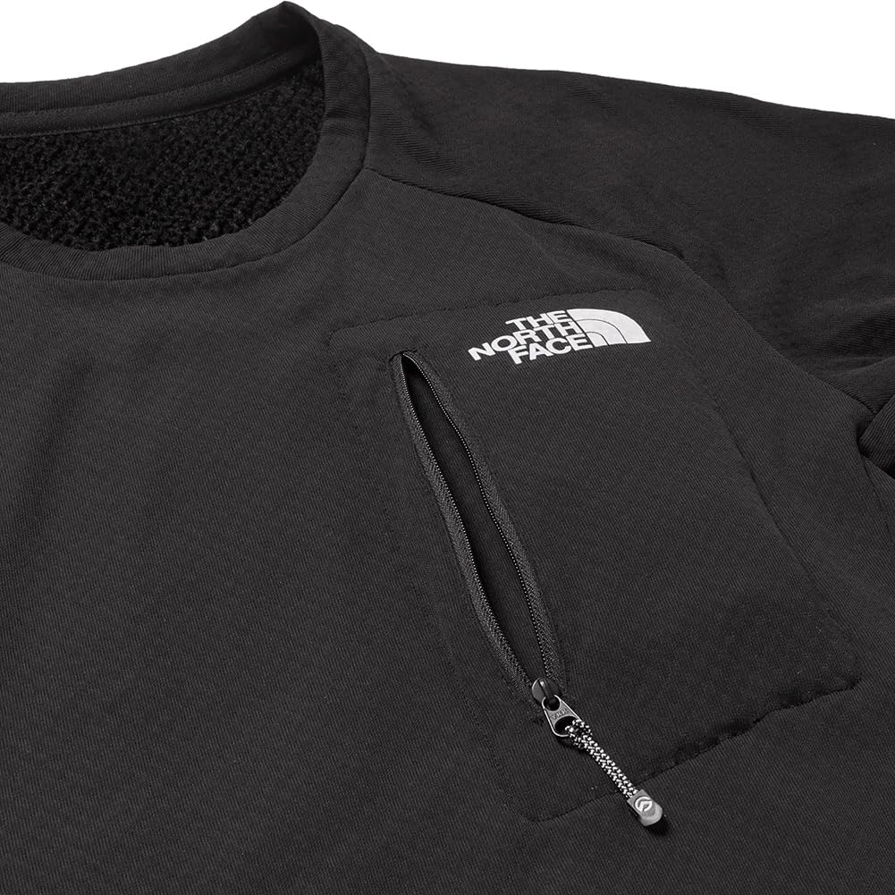 North Expedition Grid Fleece Crew Black S [The Face]