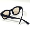 [FashionBerry] Black x Light Brown Big Frame Boston-Style Sunglasses, Fashion Glasses, Clear Lenses, UV Protection, Lightweight, Men's & Women's,