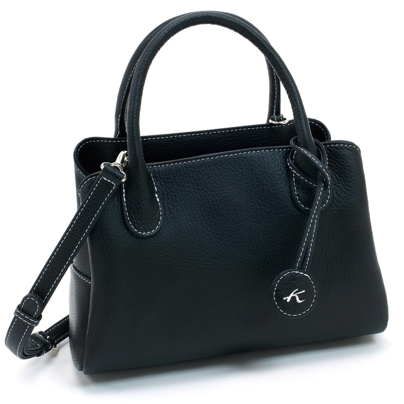 

K Mark Tag 2way Handbag Dark Stitch 10901 [Kitamura] Y-1313 Women s Blue/White [Navy]