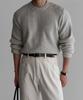 Baulopeulodeogteu Wool Button Round Knit [Gray]