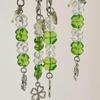 Colorful Keychain Elegant Beaded Four Leaf Clovers Phone Pendant Bag Charm Stylish Accessory for Fashion Enthusiasts