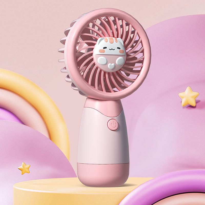 

Персонализируемый мультяшный ручной вентилятор для прямых эфиров и подарков 8 x 4.6 x 15.3