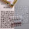 Welpen- & Katzen-Cool-Graffiti-Nagelsticker - Niedliche kleine Muster & Schleifen