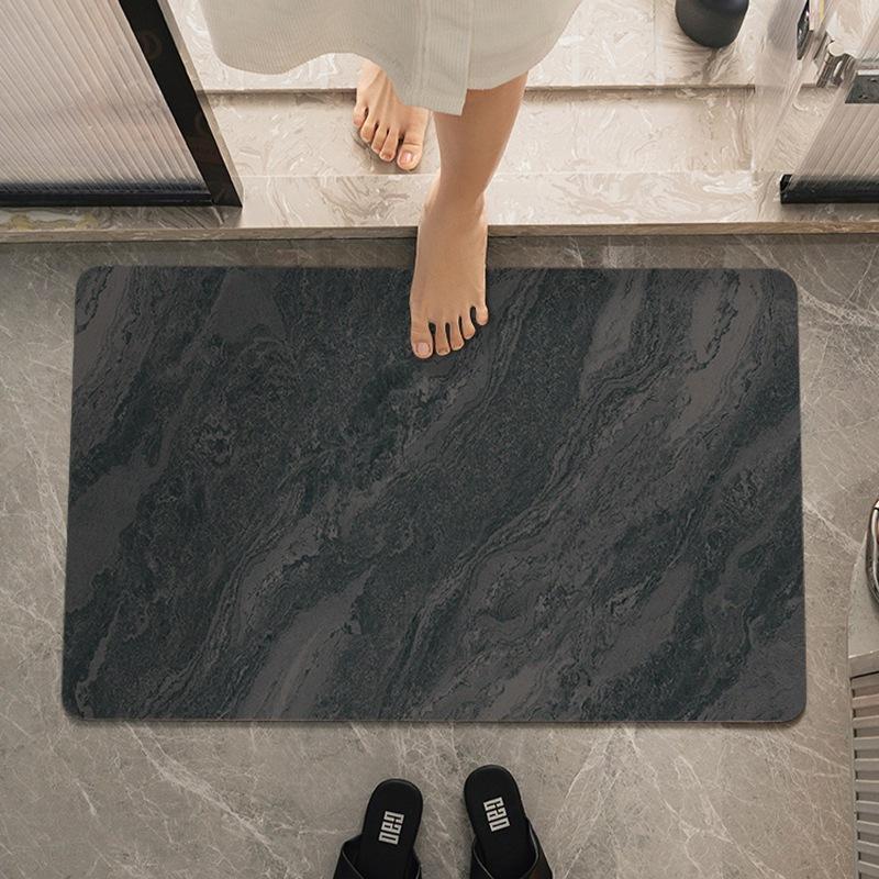 Simple Diatom Mud Thickened Cushion Absorbent Mat Bathroom Door Mat Quick Drying High-end Bathroom Mat Non-slip