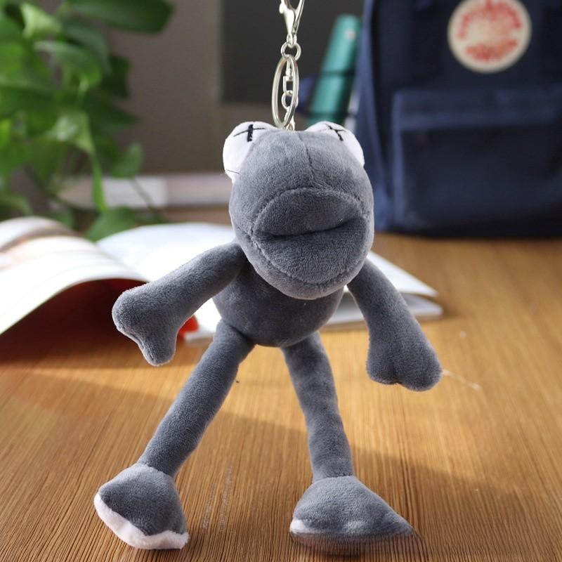 Plush Long Legged Frog Toy Keychain With Pp Cotton Filling For Kids And Collectors