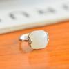 Adjustable Open Ring Women Men Vintage Style Geometric Square Jade-Inspired Copper Statement