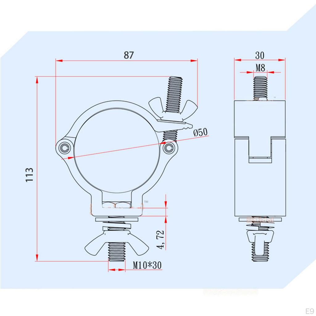 Alloy mounting Clamp Wrap Around Clamp, stage Equipment Accessories ,Lighting Hook Mount for Club,