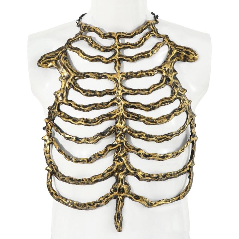 Scheletro di Plastica Realistico Costume Accessori Per Feste di Halloween e Spettacoli Teatrali Con Design Dettagliato