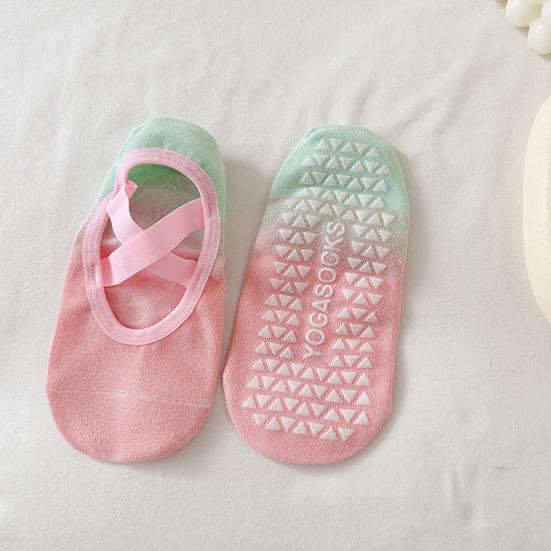 Verlaufende Unsichtbare Socken für Damen Anti-Rutsch Silikon-Haftung Yoga-Socken Niedrig geschnitten Unsichtbare Flache Bootssocken für Fitness Indoor Tanz Sport