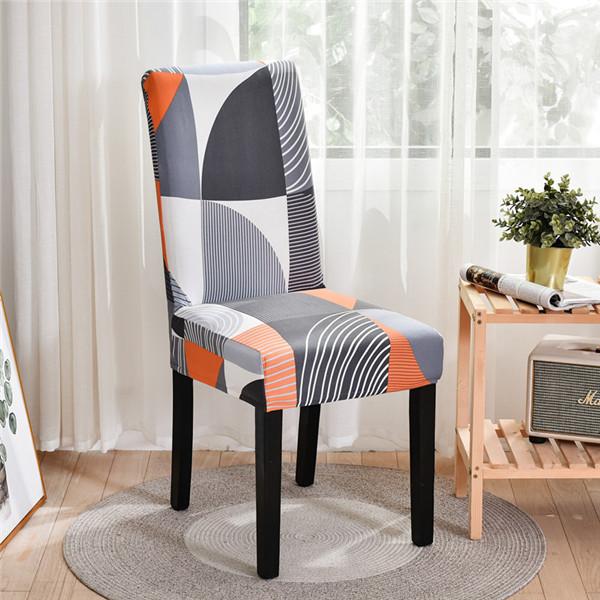 Spandex Chair Covers Elastic Geometric Dining Chair Slipcover Case Stretch Seat Cover For Wedding El Banquet Dining Room