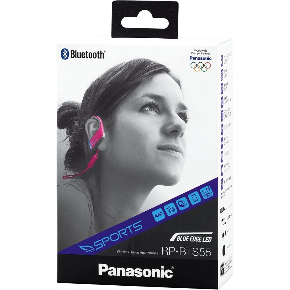 Panasonic Wireless EaRPhones Bluetooth WateRProof With Mic And Remote Control For SPorts 1 Year Manufacturer Warranty Pink RP Bts55 P Pink