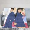Shinichi Und Ran Flannel Blankets Winter  Soft Warm Throw Blanket For Children Outdoor Pattern Bedspread Sofa Bed Cover