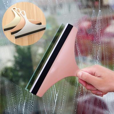 Portable Glass Window Wiper Soap Cleaner Squeegee Bathroom Mirror Blade Brush
