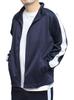 One Colors Men's Plus Size Tracksuit Set, Top and Bottoms, Navy and White, Size 3L