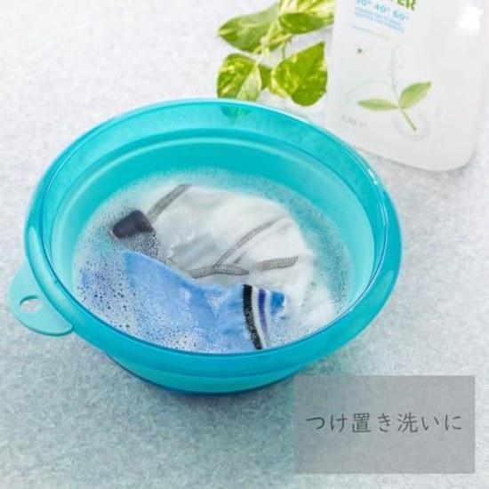 Iseto Bathing Bucket Soft White 2.5L Width 25.3Depth 27.4Height 3.39.2cm Made Japan Foldable Heat Resistant 100 Hanging Hook Bathroom Bathtub Bath