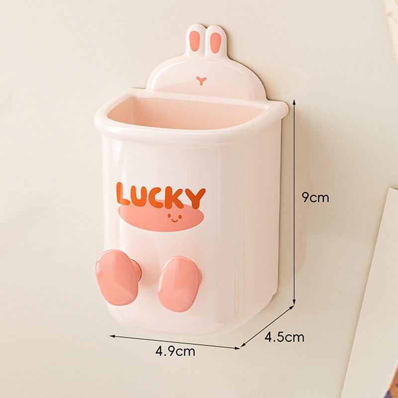 Niedlicher Cartoon Zahnbürstenhalter Zahnbürsten-Aufbewahrungsständer Wandmontiert Badezimmer Elektrische Zahnbürste Zahnpasta Aufbewahrungsbox