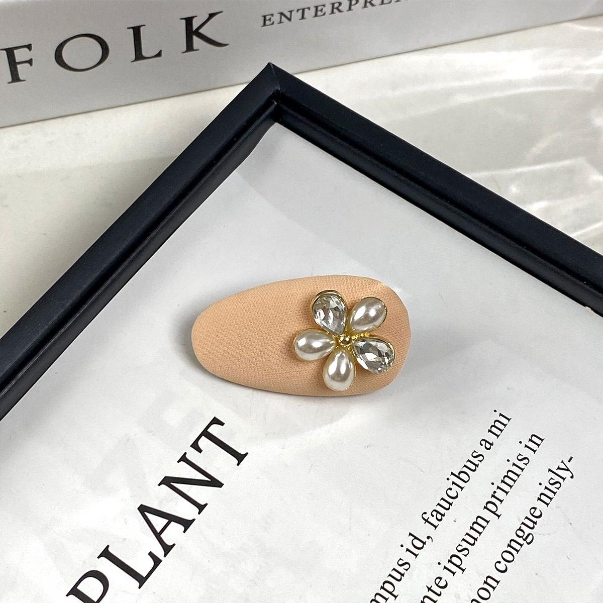 

Style Hairpin Versatile Candy Colored Flower Design Womens Hair Accessories Nude Pink