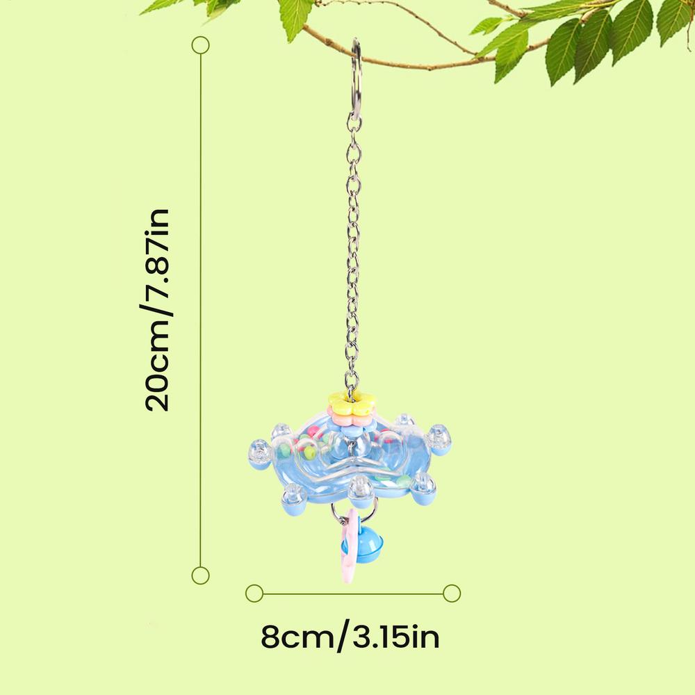 Bird Toys Fun Bite-Resistant Pet Chewing Supplies Colorful Parakeet Toys Wheel For Macaws Lovebird Conures Cockatiels Finches