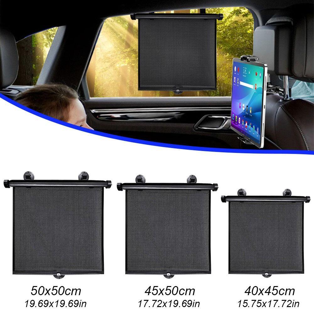 Black Car Side Window Sun-Shade Retractable Car Window Sun Visors  Auto Truck
