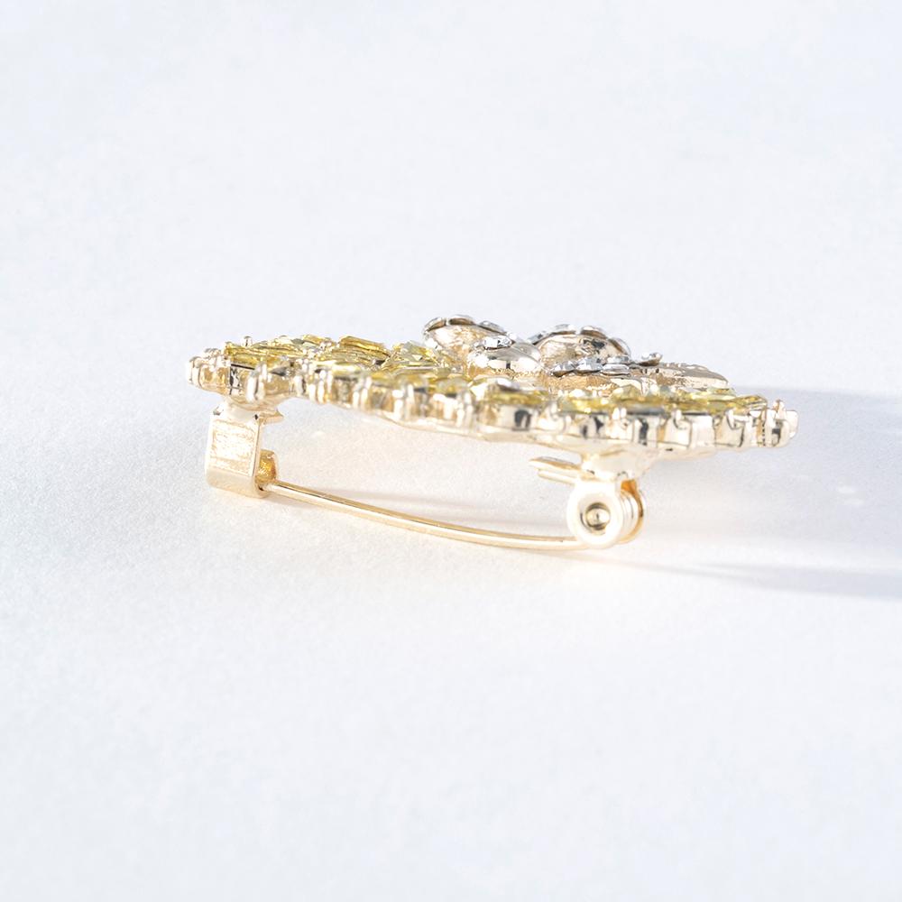 Pinkdudu Módní růžová kamínková brož s pšenicí Romantická kreativní zirkonová mašle Brožové špendlíky pro ženy Šperky PD1309