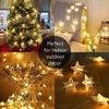 16 Star String LED Lights 3 Meter Warm White Waterproof Decorative Lights for Diwali, Birthday, Festival for Indoor Outdoor Plug In Decoration